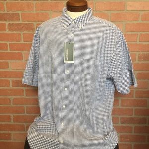 Roundtree & Yorke blue gingham Shirt 2XT (4N28-30)